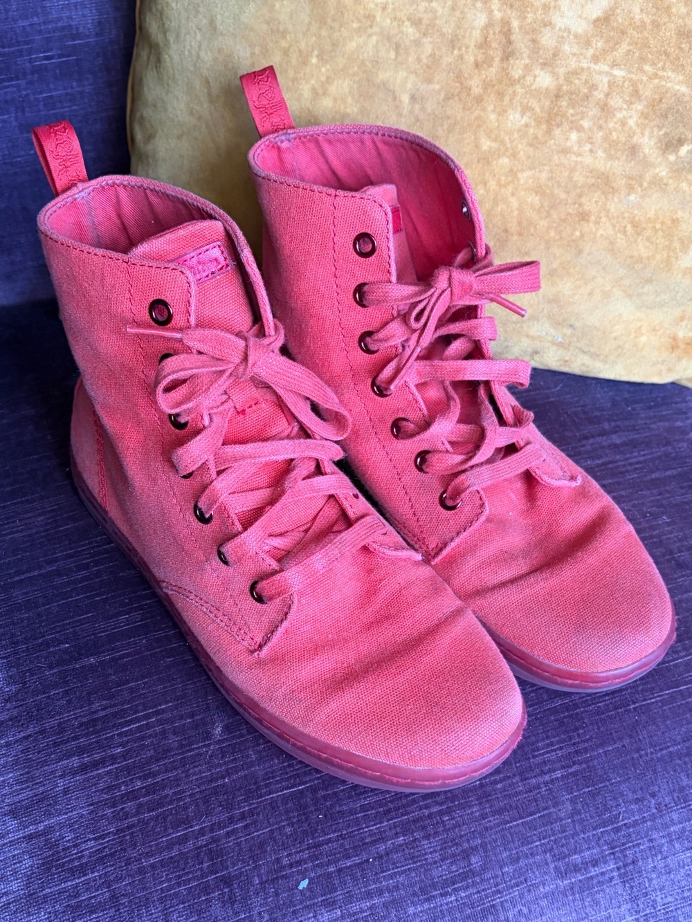 Dr. Marten’s High-Top Lace-Up Orange Hackney Sneakers Women’s US 8